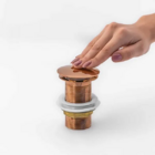 Válvula Click Inteligente Rose Gold Alto Luxo 1.1/4 Flux