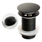 Válvula Click Luxo Inox 304 Preta Cuba Banheiro 7/8