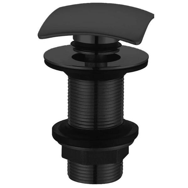 Válvula Click Para Lavatório Pia Com Tampa Quadrada Preto Fos