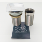 Valvula Click Quadrada 1 1/4 Com Prolongador 14cm Inox Para C