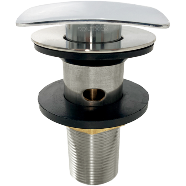 Valvula Click Quadrada 7/8 Com Ladrão Cuba Pia De Banheiro Es