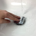 Valvula Click Quadrada 7/8 Com Ladrão Cuba Pia De Banheiro Es