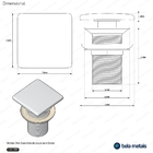 Válvula Click Quadrada De Louça Para Cubas (branca)