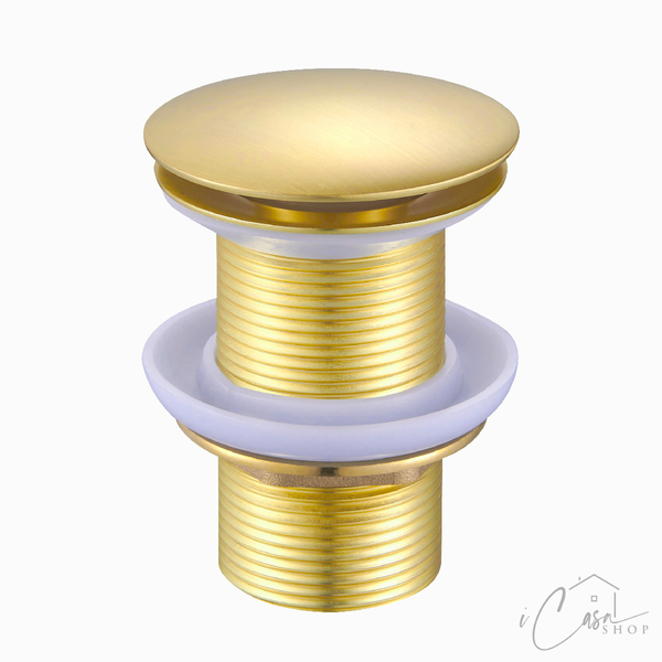 Válvula Click Up Ralo Inteligente Dourada Escovada Cuba Premi