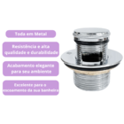 Válvula De Banheira Cromada Com Tampão Riet - 2800989
