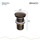 Válvula De Escoamento Bronze Escovado