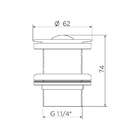 Valvula De Escoamento Cromado P/tanque 2. 1/2 - Mekal