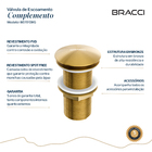 Válvula De Escoamento Dourado Escovado