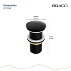 Válvula De Escoamento Preto Fosco