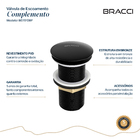 Válvula De Escoamento Preto Fosco