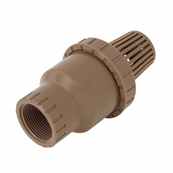 Válvula de Pé Roscável Marrom com Crivo 40mm 1.1/4'' Plastilit