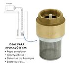 Válvula De Retenção Sucção 3/4 Fundo De Poço Em Latão Forjado