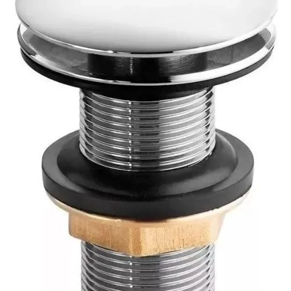 Válvula Escoamento Click Para Lavatório Cuba Bidê Crom Metal