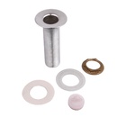 Válvula Escoamento Lavatório Longa Metal, 11cm Para Cuba Del