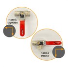 Válvula Esfera 3 Vias Em L 1/4 Alavanca Fêmea X Fêmea X Fêmea