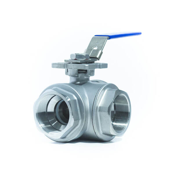 Válvula Esfera Aço Inox 316 Ptfe 3 Vias T Rosca Bsp Ø1