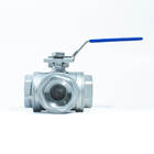 Válvula Esfera Aço Inox 316 Ptfe 3 Vias T Rosca Bsp Ø3/4