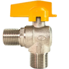 Válvula Esfera Angular 1/2 Macho X Macho Para Gás Tudogás