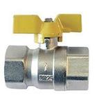 Válvula Esfera Gás Fêmea/fêmea Borboleta Alum 3/4 Pol Emmeti