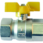 Válvula Esfera Gás Fêmea/fêmea Borboleta Alum 3/4 Pol Emmeti