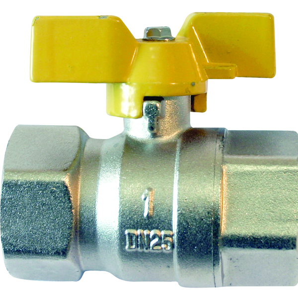 Válvula Esfera Gás Fêmea/fêmea Borboleta Alum 3/4 Pol Emmeti