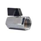 Válvula Esfera Mini Cromada Fêmea X Fêmea 1/4 Ivm Italy