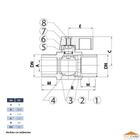 Válvula Esfera Mini Cromada Macho X Macho 1/4 Ivm Italy