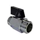 Válvula Esfera Mini Cromada Macho X Macho 3/8 Ivm Italy