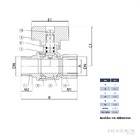 Válvula Esfera Mxf Passagem Plena Gás Borboleta 1/2”