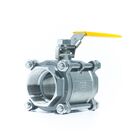 Válvula Esfera Tripartida Aço Inox 304 Rosca Npt Ø1/2
