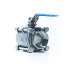 Válvula Esfera Tripartida Aço Inox 316 Rosca Bsp Ø1