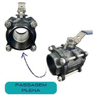 Válvula Esfera Tripartida De Aço Inox P/p 3/4 Micromazza