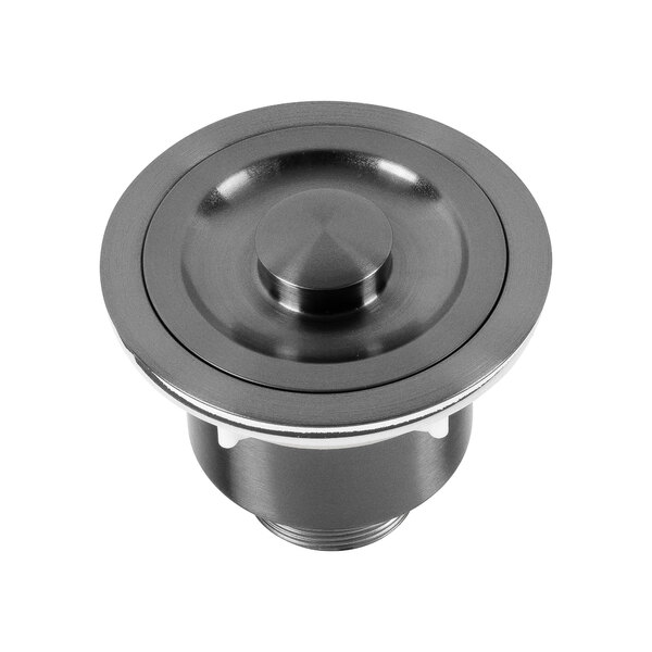 Válvula Inox Para Cozinha 4 1/2" Tampa E Cesto (grafite Fosca)