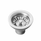 Válvula Inox Para Cuba Cozinha 4 1/2" Com Tampa (escovada)