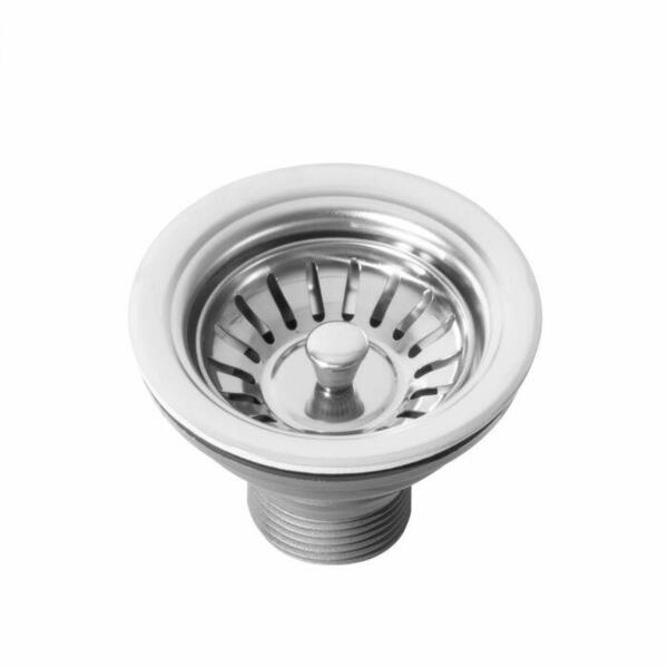 Válvula Inox Para Cuba Cozinha 4 1/2" Com Tampa (escovada)