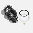 Válvula Inox Para Cuba Cozinha 4 1/2" Com Tampa (Grafite Fosc