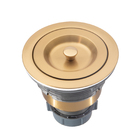 Válvula Inox Para Cuba Fazenda 4 1/2" Tampa E Cesto (dourada