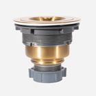 Válvula Inox Para Cuba Fazenda 4 1/2" Tampa E Cesto (dourada