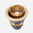 Válvula Inox Para Cuba Fazenda 4 1/2" Tampa E Cesto (dourada