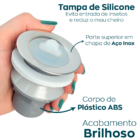 Válvula Lavatório 1 1/4 Abs Ralo De Escoamento Com Tampa Sili