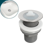 Válvula Lavatório 1 1/4 Abs Ralo De Escoamento Com Tampa Sili