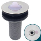 Valvula Lavatorio 7/8 Abs E Inox Banheiro Ralo Simples Tampa