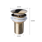 Válvula Lavatório Banheiro Pia Cuba Click Dourada