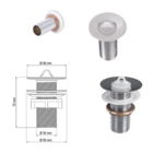 Válvula Lavatório Cromada Vl4/s S/ladrão Del Metais