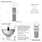 Válvula Lavatório Escoamento Longa Cuba Sobrepor Cobre Fosco