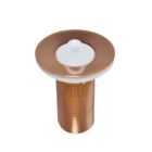 Válvula Lavatório Rose Gold Metal Pia Cuba Banheiro Ralo 7/8