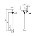 Válvula Mictório Blukit Descarga Temporizada Com Flexível