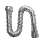 Valvula P/ Lavatorio 1 Cromada + Sifao Sanfonado 72cm Metaliz