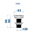 Válvula Para Banheiro Click Quadrada Cromado Fani
