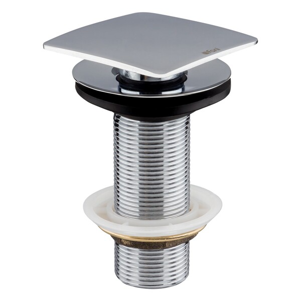 Válvula Para Banheiro Click Quadrada Cromado Fani